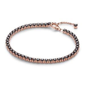 Pandora 581469C02 Tennisarmband Damen Kristalle Schwarz Roségold 20 cm