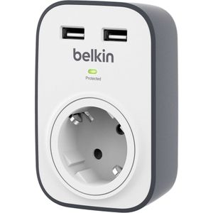 Belkin SurgeCube Überspannungss. Steckdose + 2xUSB 2,4A  BSV103vf