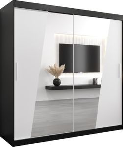 Kleiderschrank, Schiebetürenschrank Schlafzimmer, Schrank mit Spiegel RHOMB 200 cm