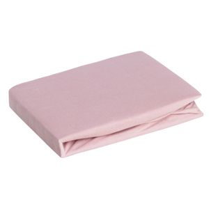 Design91 Spannbettlaken mit Gummizug JERSEY rosa 120x200 25CM 125