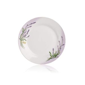 Porcelanowy talerz deserowy LAVENDER 19 cm, zestaw 6 sztuk