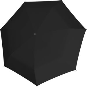 doppler Taschenregenschirm Regenschirm Fiber Fun Uni Black schwarz