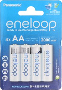 1x4 Panasonic Eneloop Mignon AA 2000mAh Ni-MH      BK-3MCDE/4BE