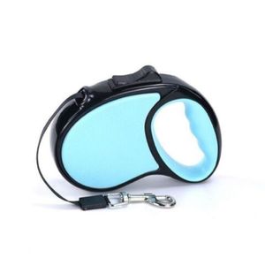 Hundeleine Automatik | Führleine mit Soft-Touch, flexible Roll Leine, 3m & 5 m, ergonomisch geformtes ABS Gehäuse, 5 Meter (Blau)