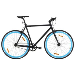 Design Fahrrad mit Festem Gang Schwarz und Blau 700c 55 cm, Hollandräder 2024 Neu