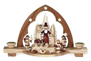 Lichterbogen Schwibbogen Bescherung Spitzbogen natur (LxBxH):30x10x18cm NEU Lichterbogen Schwibbogen Bescherung Spitzbogen natur (LxBxH):30x10x18cm NEU