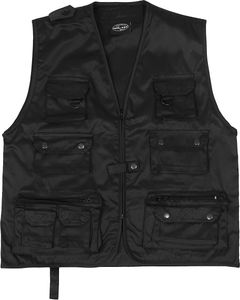 Jagd- und Anglerweste schwarz, 4XL