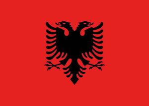 Vlajka Albánska FLAGAL Albánsko 90 x 150 cm