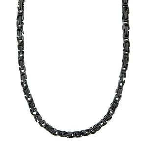 5 mm Königskette Armband Herrenkette Männer Kette Halskette, 23 cm Schwarz Edelstahl Ketten