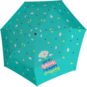 doppler Taschenregenschirm Regenschirm Mini Happy Cloud blau