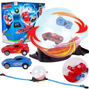 Malplay Rennstrecken-Set | Auto-Rennstrecke  | 150 Cm | Rennwagen | 2 Autos | Spielzeug Für Kinder Ab 3 Jahre