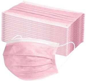 10 pcs. Einweg Maske Pink Gesichtsmaske 3 Schichten Mundschutz Infektionsschutz Schutzmaske mit Ohrschlaufen Farbe Rosa 10 Stück