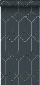 ESTAhome tapeta Art Decó vzor tmavomodrá a zlatá - 139225 - 0,53 x 10,05 m ESTAhome tapeta Art Decó vzor tmavomodrá a zlatá - 139225 - 0,53 x 10,05 m