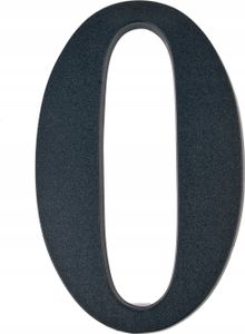 Numer domu 0 czarny 19 cm