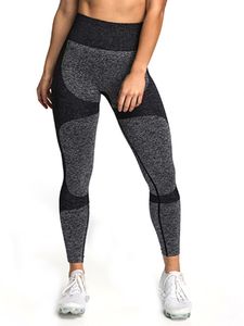 Frauenhose mit Hoher Taille Bedruckte Sport Stretch Legging Fitnesshose Yoga-Hose,Farbe:Schwarz,Größe:M