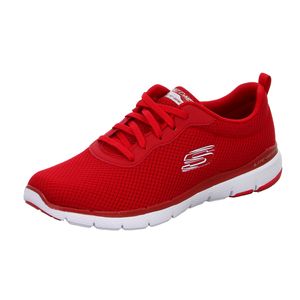 SKECHERS 13070/RED Flex Appeal 3.0-First Insight Damen Sneaker Sportschuhe Turnschuhe rot/weiß, Größe:38, Farbe:Rot