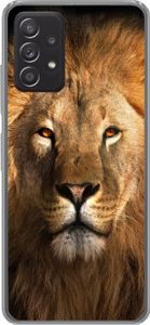 Kryt na mobilní telefon pro Samsung Galaxy A53 Lev - Zvířata - Černá - Světlá - Hnědá - Portrét Silikonové měkké pouzdro