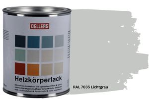 OELLERS Heizkörperlack DIY 1L RAL 7035 Lichtgrau Heizungsfarbe Heizungslack Heizkörperfarbe