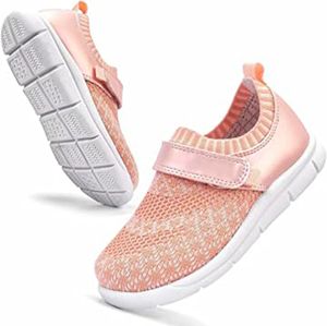 Kinder Sneaker Klettverschluss Jungen Schuhe Mädchen Sport Turnschuhe Laufschuhe Pink Größe:26