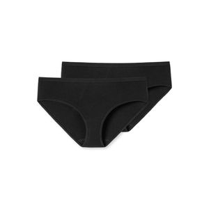 SCHIESSER dámské hipsterky 2er Pack - Slip, kalhoty, šortky, bavlna Stretch, uni Schwarz L