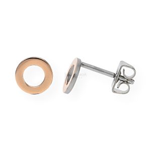 Boccia Ohrstecker 05023-03 Titan Kreis rosé vergoldet