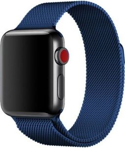 Apple Watch Milanese Edelstahl-Armband 38/40mm Blau Magnetverschluss für Watch Serie 8/7/6/5/4/3/2/1/SE, Fachhändler, DE, Blitzversand