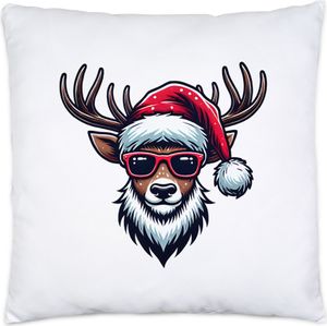 Rentier Weihnachten Kissen Brille Lustig Xmas Christmas