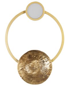 BELIANI LED Wandleuchte Gold Metall Antik-Optik ø 25 cm Rund Ringform Glamourös Modern Dekolampe für Flur Küche Esstisch Wohnküche Innenräume