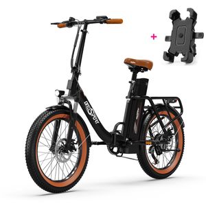 20 "e-bike e-skladací bicykel, pedelec, elektrický bicykel s 48V, s batériou 17Ah, 250W motor zadného kolesa, mestský pedelec elektrický bicykel s aplikáciou, 120KM, 25KM/H,