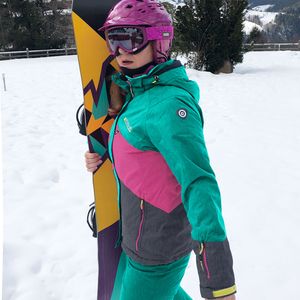 Skianzug Damen SkijackeSkihoseGr. 4 Pink Türkis - Gr. 42 | blau