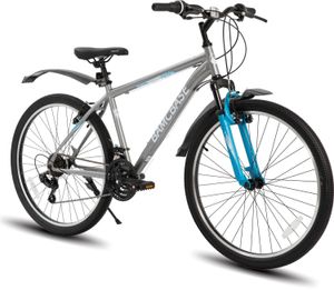 HILAND Mountainbike 29 Zoll MTB Herren Damen, mit 21 Gang Shimano, V-Bremse, Hardtail Fahrrad, Fahrräder für studentische Pendler, Grau