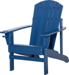 Outsunny Adirondack záhradné kreslo Záhradné lehátko Záhradný nábytok Balkónové kreslo Modrá