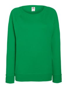 Lady-Fit Lightweight Raglan Sweatshirt / Pullover - Farbe: Kelly Green - Größe: M