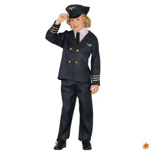 Pilot - Kostüm für Kinder Gr. 110 - 146, Größe:110/116