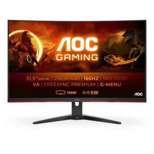 AOC G2 CQ32G2SE/BK - 80 cm (31,5 Zoll) - 2560 x 1440 pixelů - 2K Ultra HD - LED - 1 ms - Schwarz - Rot