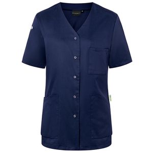 Karlowsky Kurzarm Damenkasack Essential, aus nachhaltigem Material, 65% GRS Certified Recycled Polyester / 35% Conventional Cotton Artikel KS 63 - marine - Größe 36