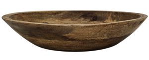 Holzschale Mango Holz Schale Dekoschale Brotschale Mangoholz  38 cm(Ø 38 x Höhe 6,5 cm)