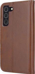 ShieldCase Bookcase passend für das Samsung Galaxy A25 - Brieftaschenetui mit Platz für Karten - Schutz für Vorder- und Rückseite - Leder Bookcase (braun)