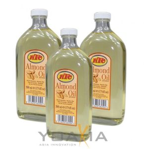 3er Pack KTC Mandelöl (3x 500ml) | Speiseöl und für die Körperpflege | Almond Oil