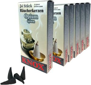 Waldhonig 6 Packungen KNOX Räucherkerzen Weihnacht Sandel Mandel Opium Zimt 