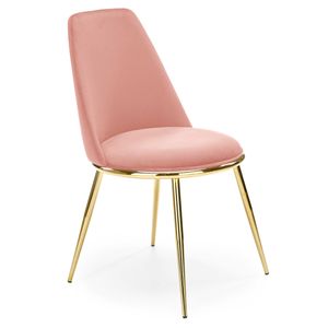 HALMAR Jídelní židle K460 - růžová / zlatá