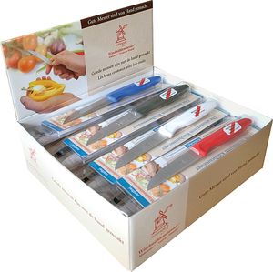 WINDMÜHLEN Gemüsemesser Klassiker rostfrei farbig sortiert 20teilig