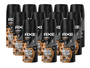 AXE Bodyspray Leather & Cookies Deo ohne Aluminium 12x 150ml Deospray Deodorant for Men Herren Männer