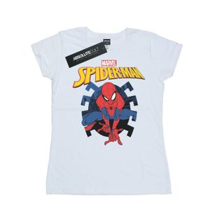 Marvel - "Spider-Man Web Shooting Emblem Logo" T-Shirt für Damen BI39705 (M) (Weiß)