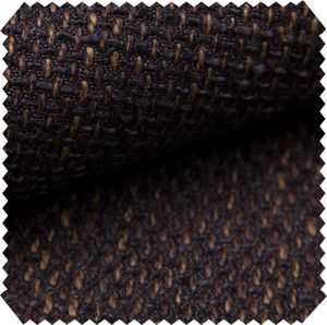 novely® LANZ Premium Möbelstoff mit Schwerem Webcharakter - Grob Gewebter Polsterstoff - Pflegeleichte Meterware 1lfm - Farbe: 03 Dunkelbraun