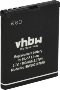 vhbw Akku kompatibel mit Bea-fon S30, S31, SL605, S31 EU001B, SL652A, SL640, SL630, SL652AD Handy Smartphone Telefon (1100 mAh, 3,7 V, Li-Ion)