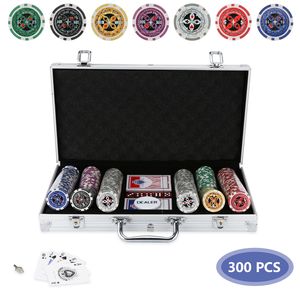 Jopassy pokerové žetony karetní hry laser 300 žetonů pokerová sada karetní hry značka pokerové pouzdro hliník profesionální