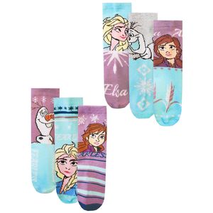 Frozen - Socken für Mädchen (6er-Pack) NS6013 (23 EU - 26 EU) (Bunt)