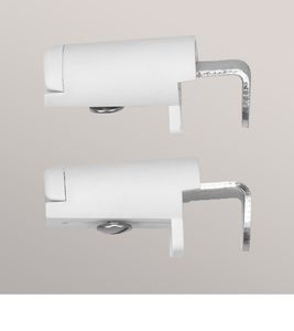 Zubehör Lysel Outlet - Kassettenrollo Klemmträger aus Kunststoff/ Metall - in weiß - B 20mm H 25mm