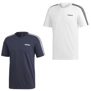 adidas T Shirt Herren Rundhals aus Baumwolle, Größe:M, Farbe:Dunkelblau